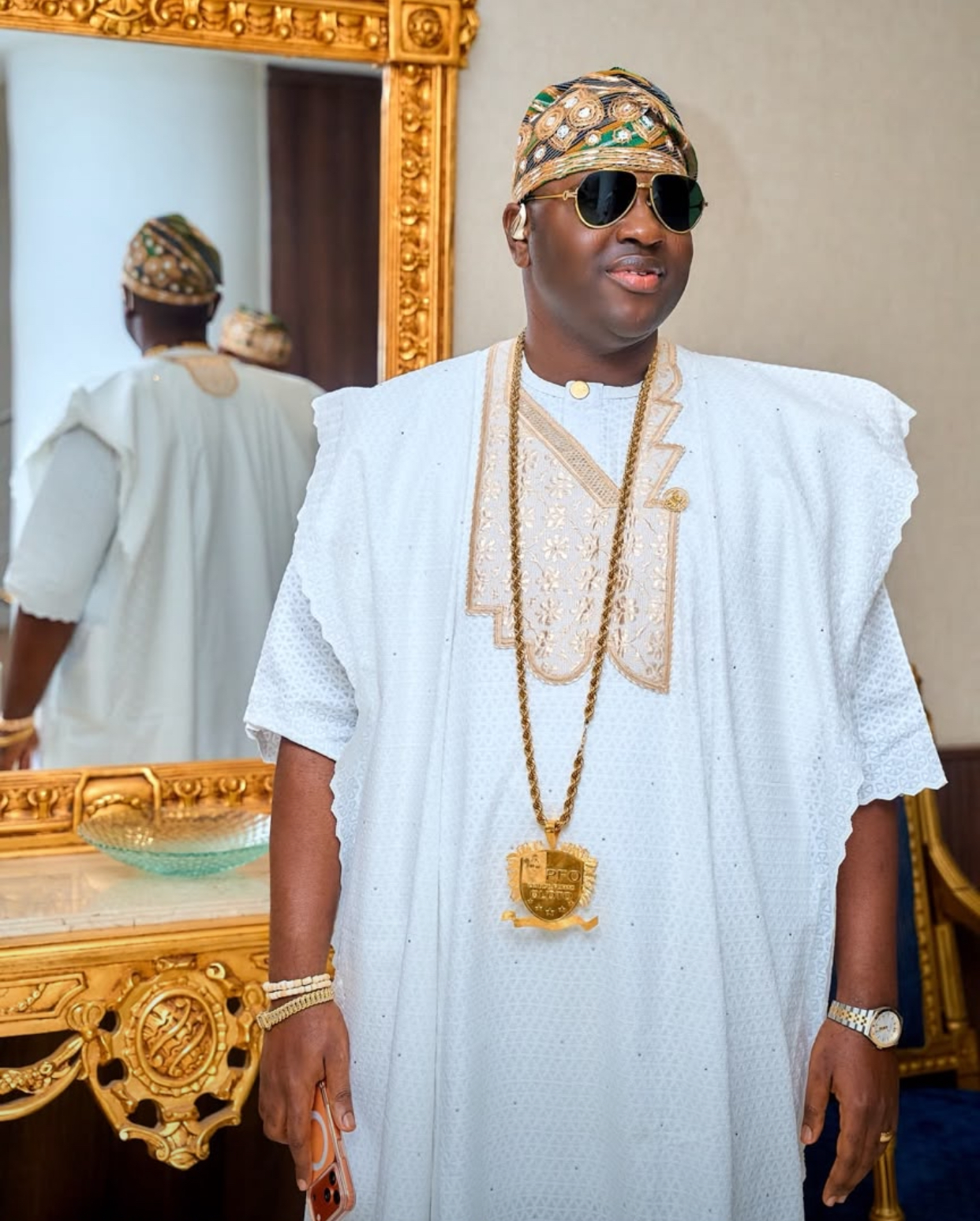 Prince Fuhad Oloto in traditional royal attire